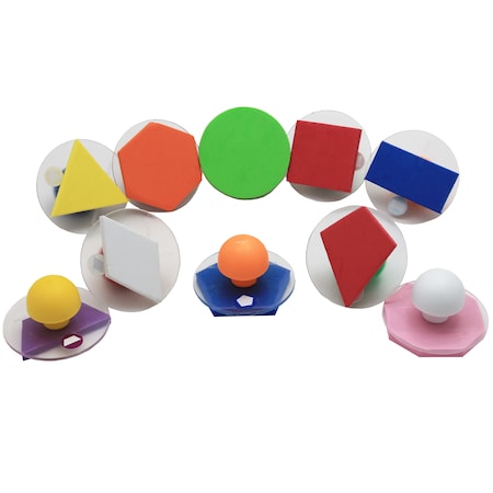 Ready 2 Learn Giant Stampers - Geometric Shapes - Filled In - Set of 10 6735
